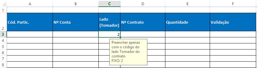 3: Preencher a coluna C apenas com o código