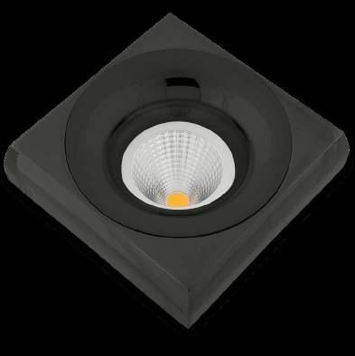 SEMIEMBUTIDO FRANK LED INDICADO: 1 X GU10 DICROICA 4,5W (STH6524/30) SD5004 Preto com Cobre 100mm 117mm SD5005