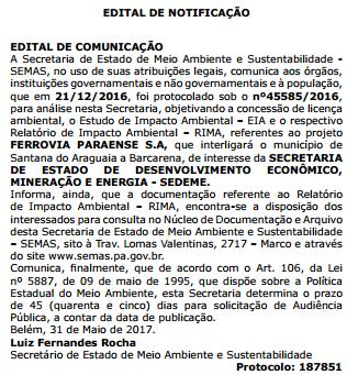 Solicitação de audiência publica: Até 45 dias a partir