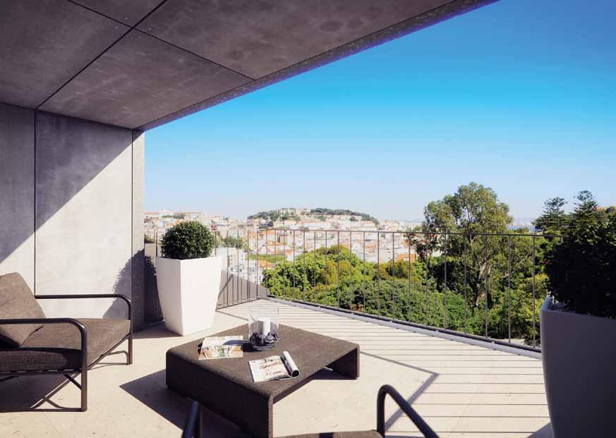 Apartments with areas ranging between 96 and 328 sqm Located in Lisbon center, close to Avenida da Liberdade and Príncipe Real Terraces and balconies with areas ranging between 25 and 160