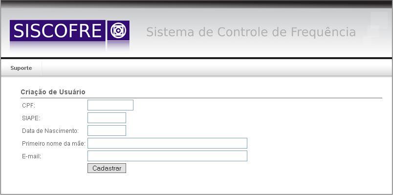 Cadastro na Gestão Integrada A página de cadastro no sistema de gestão integrada serve para criar uma conta em nosso banco de dados.