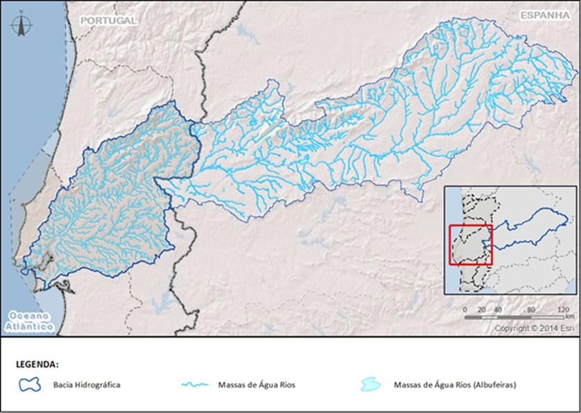 1. Bacia Hidrográfica do Tejo 1100 km de Albarracín à foz, dos quais 230 km em Portugal e 43 km de