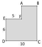 A área da região sombreada é igual a a) 18 cm 2. b) 19 cm 2. c) 20 cm 2. d) 21 cm 2. e) 22 cm 2. 10.