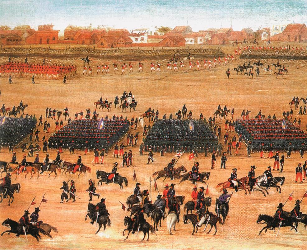 REPRODUÇÃO - MUSEU HISTÓRICO NACIONAL, BUENOS AIRES A Guerra do Paraguai (1864-1870) Paraguai e Argentina disputavam o controle dos rios Paraná, Paraguai e Uruguai, na Bacia do Prata.