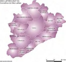 Figura 1 - NUT II Centro e NUT III Dão-Lafões Fonte: Adaptação a partir de ME/GIASE 4 (2005) 3 Para além do concelho de Viseu fazem parte da NUT III - Dão-Lafões os concelhos de: Aguiar da Beira;