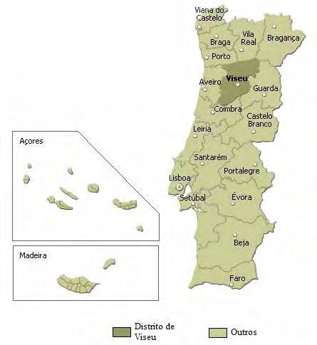 Figura 2 - Distritos de Portugal Fonte: Portugal. veraki.