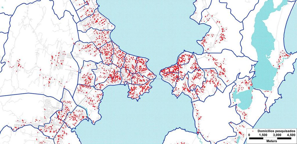 - Distribuição dos domicílios