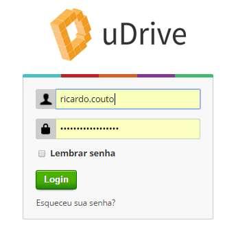 Client Web O cliente web do udrive pode ser acessado pelo endereço ustore1.rnp.br.