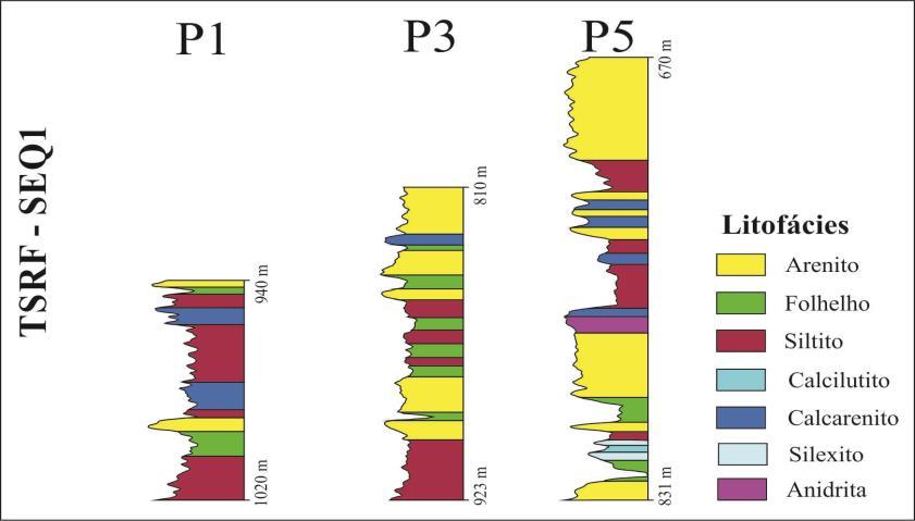Capítulo 4. Análise Estratigráfica poços P1 e P2 (Figuras 8 e 12).