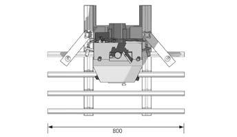 Peso com unidade de furação horizontal de 98 kg Diâmetro de conexão à aspiração de cavacos de 80 mm Fluxo volumétrico de 141 m³ / h Consumo de ar de 1,2
