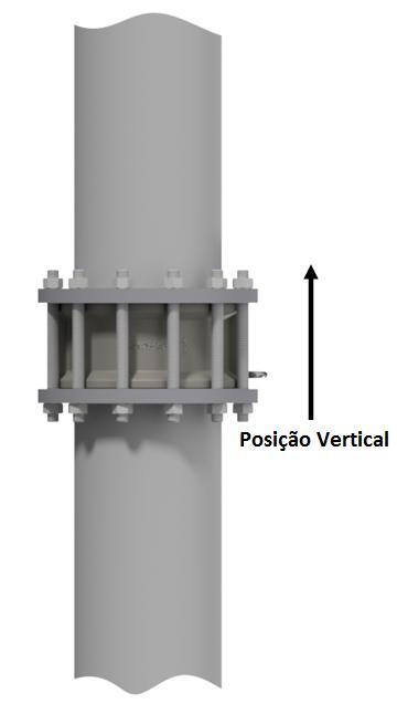 Figura 4 9- Efetuar aperto suficiente para vedação entre o corpo da válvula e o flange da tubulação até o torque recomendado na tabela-1.