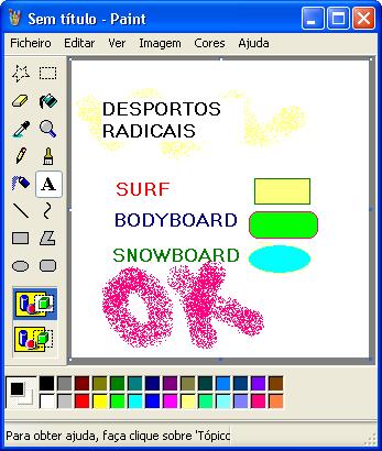 O programa de desenho do Windows é o Paint.
