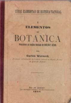Figura 1 Capas da primeira e terceira edições de Elementos de Botânica (WERNECK, 1922; idem, 1932). Papel, 18,0 x 12,7 cm e 17,0 x 12,0 cm. Acervo pessoal.