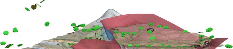 4 Novos Recursos Superfície estrutural A superfície estrutural é um método novo para a construção de superfícies geológicas de contato dentro de um