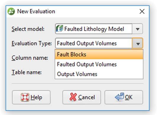 (backflagging), você pode optar entre avaliar os volumes de saída com falhas ou os blocos de falhas.