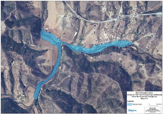IV. Anexo: Perfil de Impactos Climáticos Locais (PIC-L) Figura 13 Área abrangida pelas cheias e inundações de Pereiras Gare em 1997 Figura 14 Área abrangida pelas cheias e inundações de Sabóia