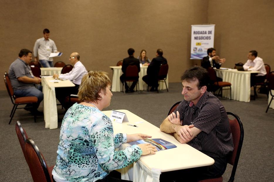 Evento simultâneo Rodada de Negócios 11 empresas âncoras 484 agendas 50 vendedores 203 participantes Alguns negócios fechados na própria Rodada e expectativa da organização de ter gerado cerca de R$