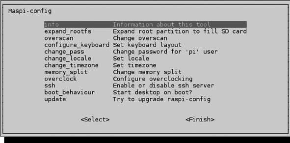 Primeiras Configurações Login: pi Password: raspberry sudo raspi-config expand_rootfs