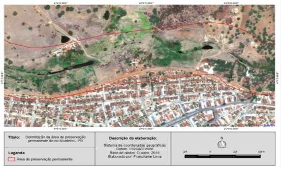 visualizar o crescimento da área urbana do município de Monteiro em direção as margens desse. Figura 02.