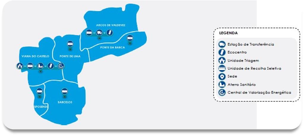 Municípios: Arcos de Valdevez, Barcelos, Esposende, Ponte da Barca, Ponte de Lima e Viana do Castelo População: 315 209 hab Área (km 2 ): 1 743 Web: http://www.resulima.