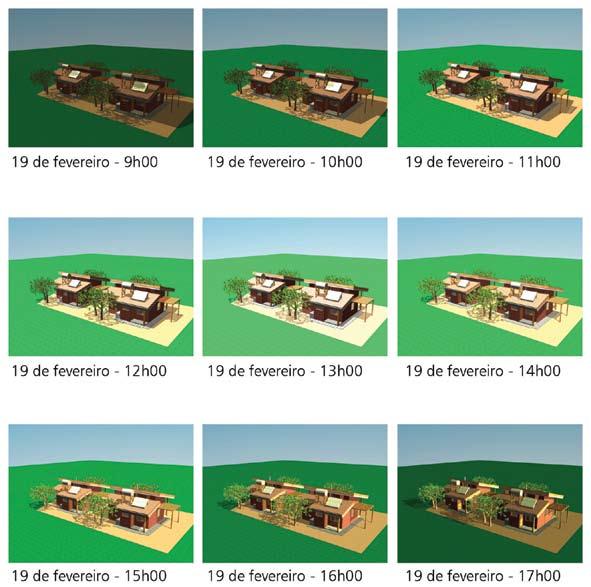 191 Figura 116 Sombreamento simulado para a situação de verão A PRIMEIRA