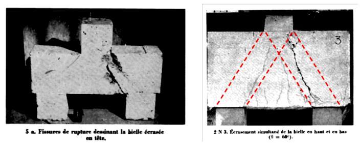 concreto próxima às estacas, ou pelo esmagamento da biela de compressão próxima ao pilar, ou ainda pela ruptura simultânea da biela nos dois locais. Figura 2.
