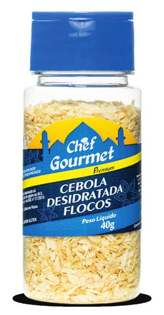 Chimichurri - 30 g Chimichurri Galeto - 60 g Curry - 50 g Alho, pimenta e ervas. A união desses ingredientes resulta em um tempero único. Tem o sabor e aroma acentuados.