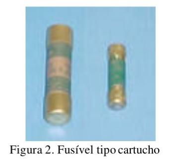 C) Fusível tipo Faca - O fusível tipo faca possui o elo fusível com uma redução na área transversal em alguns trechos, característica