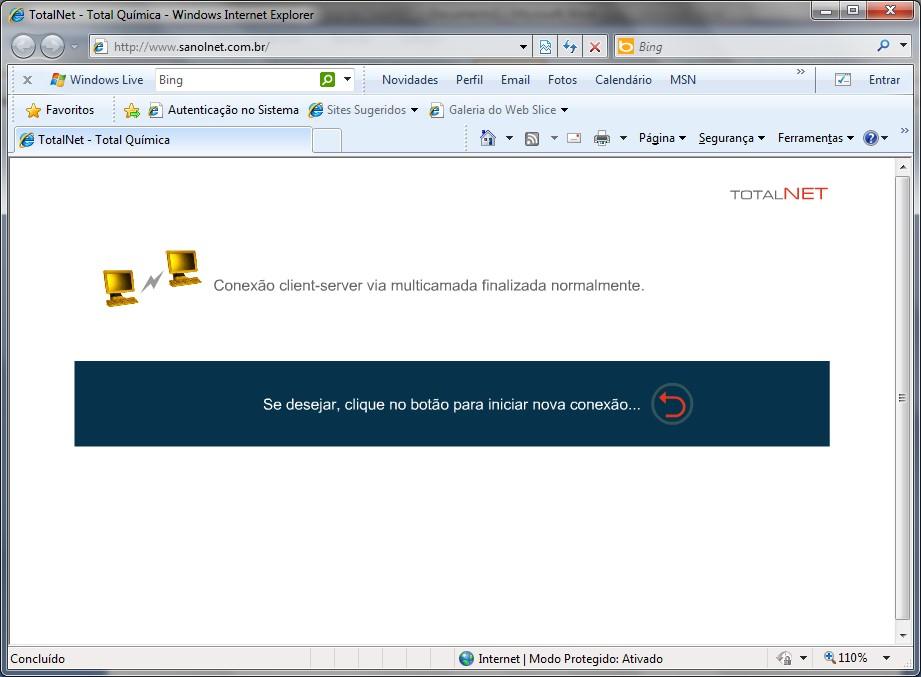 automaticamente no site do TotalNET.