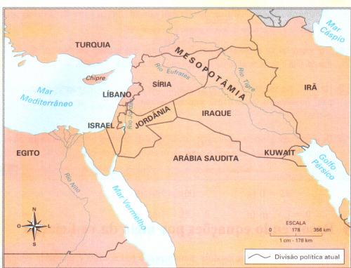 e Eufrates. Estendia-se desde os montes Zagros no Irã, a leste, até os desertos da Arábia, a oeste.