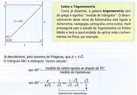 institucionalização das razões trigonométricas, que consiste no quinto momento didático.