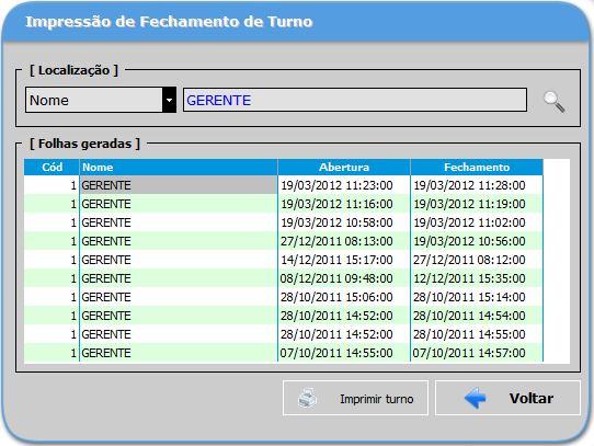 3. Na próxima tela, selecione o operador e clique no botão IMPRIMIR