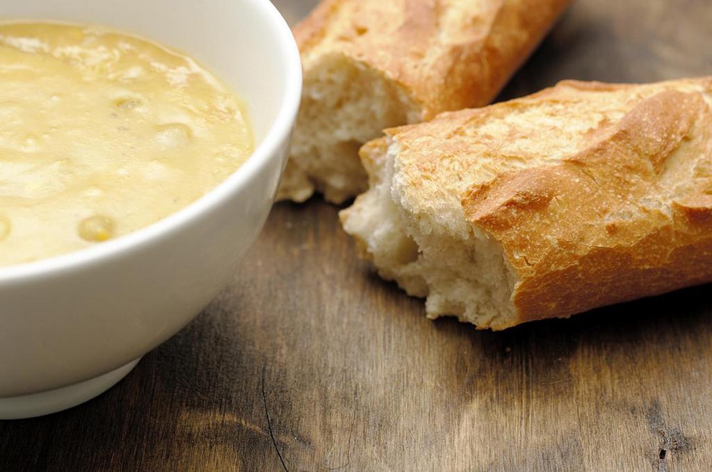 SAL O pão e a sopa são duas das principais fontes de