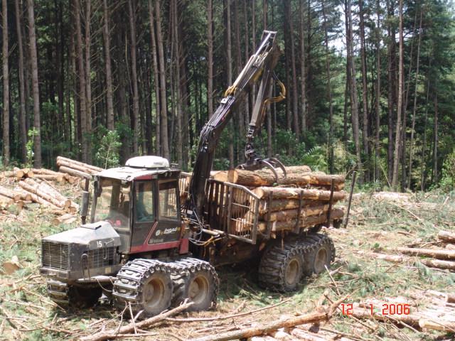 HARVESTER - FORWARDER Todo o resíduo fica distribuído pela área total do talhão,em casos de floresta de médio e grande porte a influência