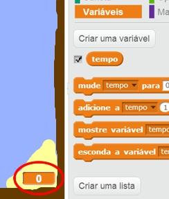 Passo 4: Contra-relógio Vamos adicionar um cronômetro no seu jogo, de modo que o