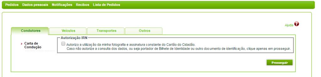 Caso possua cartão do cidadão, e pretenda que os dados biométricos (fotografia e assinatura), sejam utilizados na personalização do seu título,