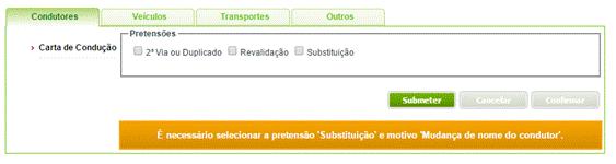 Caso pretenda efetuar renovação, quando surge a mensagem abaixo, deverá selecionar revalidação e substituição.