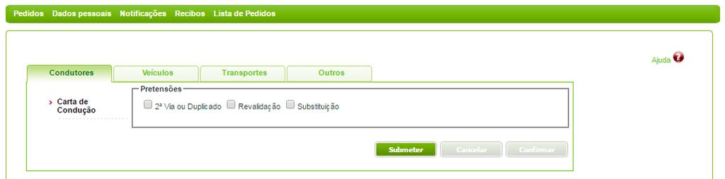 Caso pretenda enviar para a morada de registo nos serviços online (a que mencionou aquando o registo nos serviços) ou