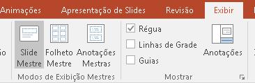 É como se fosse o cabeçalho do Word, sempre se repetirá a cada slide inserido, automaticamente.