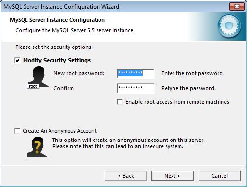 Selecione a opção Modify Security Setting,