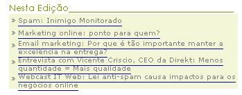 Suporte aos atributos de tags HTML Acessando o webmail do UOL a partir do navegador Mozilla Firefox, percebe-se que todos os links apresentam sublinhado azul, independente da cor determinada na