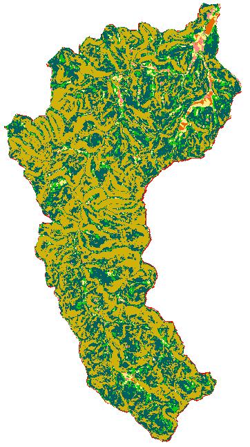 Figura 1: Mapa de Declividade da Bacia do Ribeirão das Antas. Figura 2: Mapa de Vulnerabilidade da Bacia Ribeirão das Antas. 2.3.