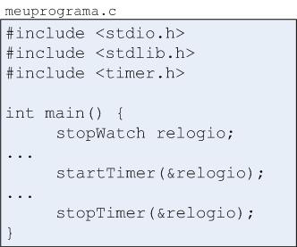 Modularização Modularização transformação em biblioteca timer.lib Copiar timer.h para o diretório includes do compilador Atenção: incluir timer.h e timer.c no projeto Copiar timer.