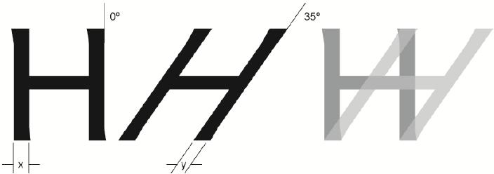 3070 Helvetica (figura 4), em que todos os caracteres são simples versões inclinadas da fonte romana.