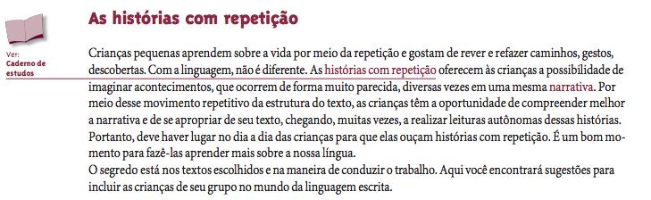 Caderno de Orientação No caderno de Orientações, temos algumas marcações