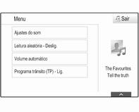 Navegue através das categorias até encontrar a faixa pretendida. Seleccione a faixa para iniciar a reprodução.