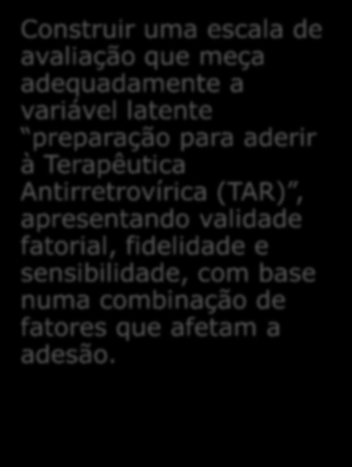 fidelidade e sensibilidade, com base numa combinação de fatores que afetam a adesão.