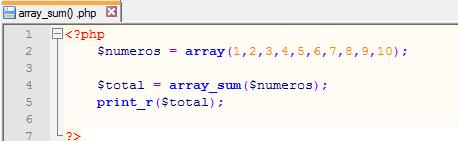 2.7 Somando elementos de array A função array_sum() soma todos os valores do array, caso existe algum
