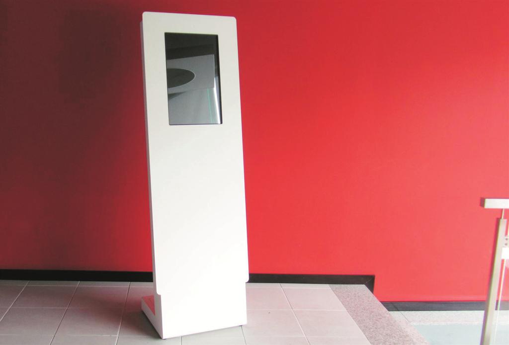 GALLA interatividade em grande O modelo galla foi desenvolvido para utilização em ambiente interior para funcionar como quiosque stand up.