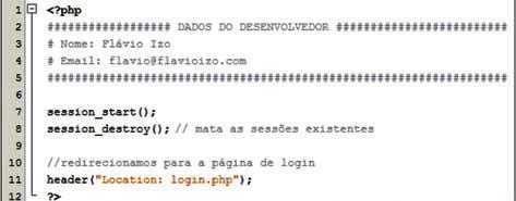 php Figura 82 - Arquivo sair.